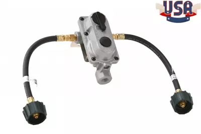 2-Stage Auto Changeover Propane Gas RV Regulator Kit With 2 12  Pigtails US A • $34.59
