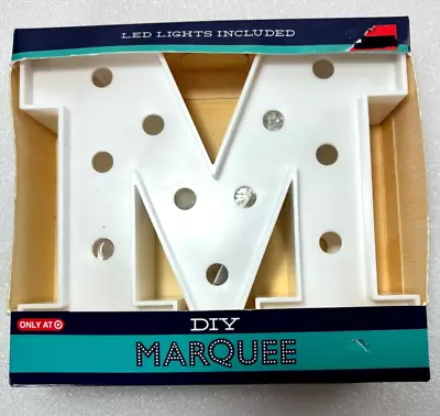 LED Marquee Letter Lights Sign ~ Light Up Alphabet Letter M ~ 6  New In Box • £6.65