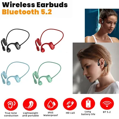 $15.55 • Buy Wireless Sport Earphones Bluetooth Waterproof Headset Bone Conduction Headphones