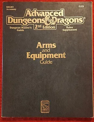 Arms And Equipment Guide 2nd Edition (1991 (Advanced Dungeons & Dragons) • $30