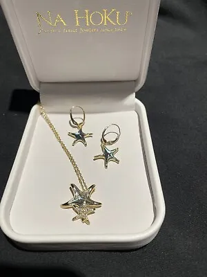 Na Hoku Earrings And Necklace 14k • $1100