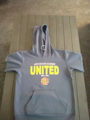 Adidas Manchester United Gray Hoodie Sweatshirt Men’s Small Hooded Soccer • $11.11