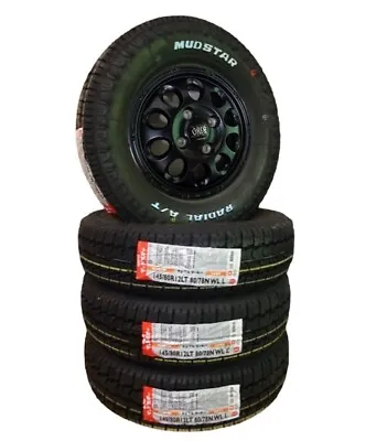 MUDSTAR RADIAL A/T 145/80R12 Gaia X 12inch Tires Wheels Assembled Balanced Set • $1012.70