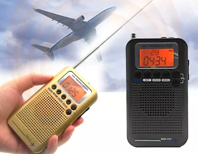 HRD737 Portable Full Band Radio Aircraft Band Receiver/ • $155.99