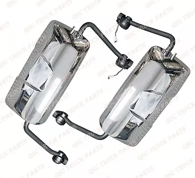 QSC Chrome Door Mirror Assemblies W/ Arms Right Left Pair For Mack Anthem • $1018.55