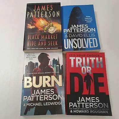 James Patterson LOT OF 4 BOOKS - Paperback - Crime Thriller Bulk  • $19.92