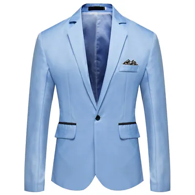 Men's Tuxedo Jacket Notched Lapel One Button Suit Blazer For Dinner Wedding Prom • $22