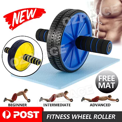 AB Abdominal Roller Wheel Abs Workout Exercise Home Gym Waist Sport Fitness AU • $12.95