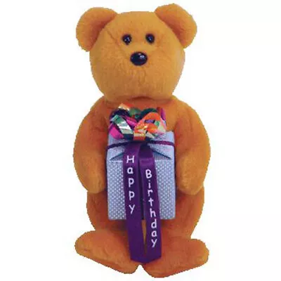 TY Beanie Baby Mini - HAPPY BIRTHDAY The Bear (Brown - W/ Present) (5.5 Inch) • $9.89