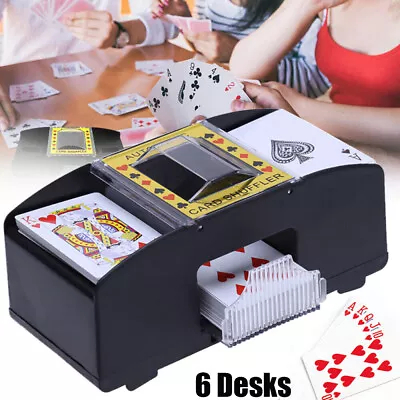 Card Shuffler 6 Deck AutomaticBattery-Operated Electric Card Shuffler Machine • $21.96