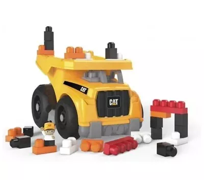 Mega Bloks CAT Large Dump Truck With Big Building Blocks Buildng Toys • $40