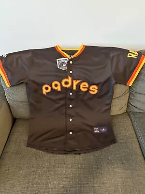 Majestic Cooperstown Collection San Diego Padres MLB Vintage Jersey Men’s Sz: L • $89.99