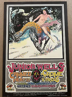 Junior Wells Poster 1968 FD117 Lundgren Canned Heat Dinosaur Not Muddy Waters • $289.99