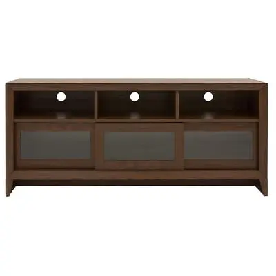 TECHNI MOBILI TV Stand 24  X 56  X 17  W/ Storage Doors Composite Hickory Brown • $155.72