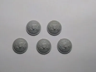 Warhammer Dark Elves- 5x Embossed Face Shields. Classic Plastic. OOP • £9