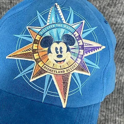 Disney Parks Mickey Mouse Strapback Hat Blue World Resort Disneyland Compass Cap • $18.88