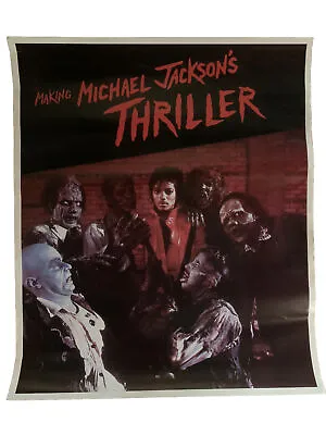 The Making Of Thriller Michael Jackson Vintage 1980s ORIGINAL 25  X 29  Poster • $19.99