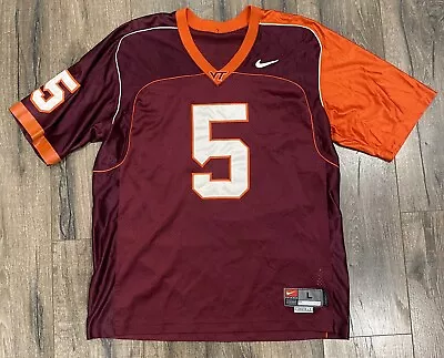 Vintage Virginia Tech Hokies Marcus Vick #5 Football Authentic Nike Large Jersey • $79.99