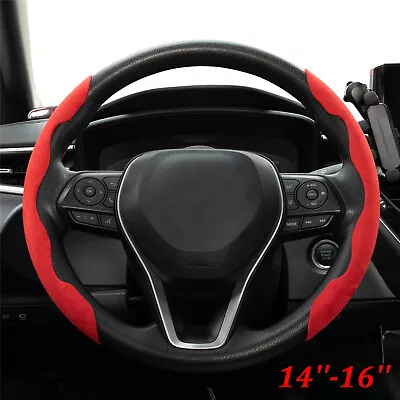 Universal Car Steering Wheel Cover Booster Suede Leather Anti-slip 14'' 15'' 16  • $11.99