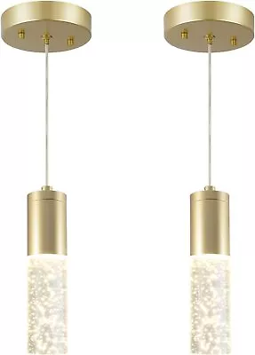 2PCS Kitchen Lamp LED Ceiling Pendant Light Island Crystal Modern Lighting  • $52.99