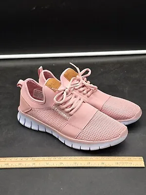  US Polo Assn Women's Mesh Pink Laced Up Sneakers Sz 7 Shoes Running Cushion • $14