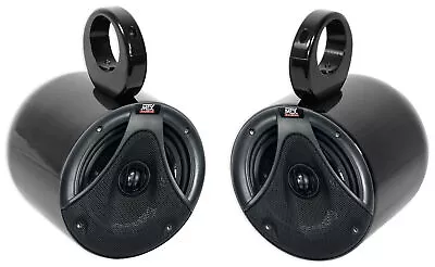 (2) MTX 6.5  150 Watt Black Marine Boat Wakeboard Tower Speakers W/Crossover • $139.95