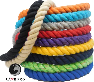 Ravenox Natural Twisted Cotton Rope | 1/2 Inch | Multiple Colors | Made In USA • $15.96