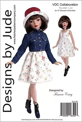 Bucket List Doll Clothes Sewing Pattern For Ellowyne Dolls Tonner • $12.95