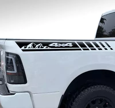 Stripes Bedsides Decals Fits Dodge 4x4 Truck RAM HEMI Decal Vinyl Sticker L1 • $34.90