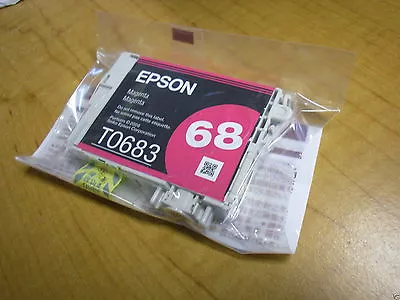 New ! Genuine Epson 68 T0683 Magenta High-Yd Ink Cartridge TO683 Epson 69 T0693 • $9.87