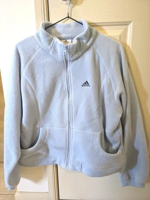 $15 • Buy WOMENS Polar Fleece ADIDAS Blue  ZIP FRONT JACKET SIZE 10