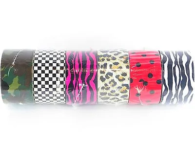 Print Duct Tape It Zebra Pink Zebra Camo Pattern 1.89  X 10 Feet Lot Of 2 ROLLS • $10.40