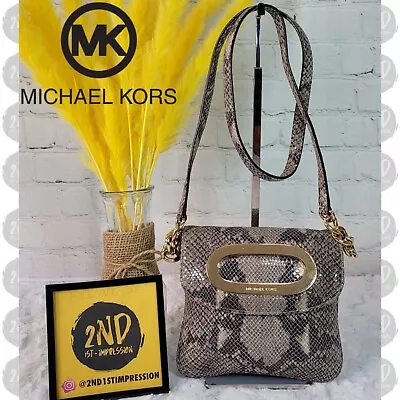 Authenticated Michael Kors Berkley Snake Skin Printed Crossbody • $45