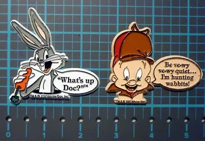 Looney Tunes Rubber Refrigerator Magnets Bugs Bunny & Elmer Fudd 1992 & 93 • $11.95