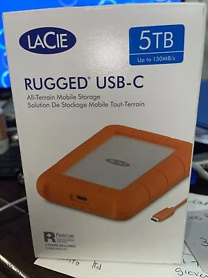 5Tb Lacie Rugged Mini Usb 3.0 External Hard Drive Brand New Sealed • £150