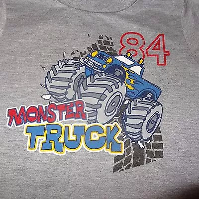 Monster Truck 84 Pajama Top Shirt Gray Blue Size 3T Boys  Faded Glory  • $6.19