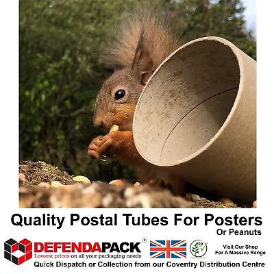 £13.82 • Buy POSTAL TUBES 3  Wide Diameter Posting Posters Artwork Art & More 8  To 65  Long 