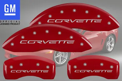 2006-2013 Chevy  Corvette  Z06 Front + Rear Red MGP Brake Disc Caliper Covers • $289