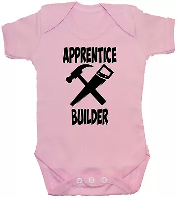 Apprentice Builder Baby Grow Vest Romper Bodysuit Vest 0-24mths Unisex Gift • £9.49