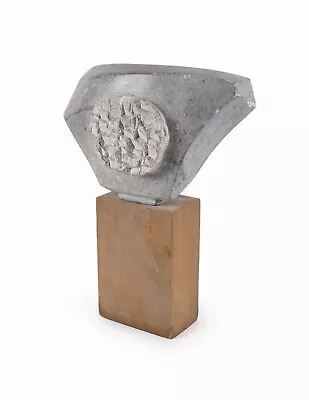 Mid Century Brutalist Stone Sculpture Abstract Vintage Marble Modernist Art Brut • $395