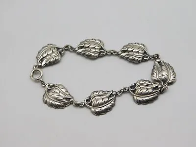 $69.99 • Buy Vintage Designer Danecraft Sterling Silver Autumn Leaf Bracelet