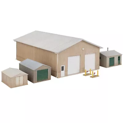 Walthers 933-4125 Pole Barn And Sheds Kit - Set Of Four Buildings HO Scale • $24.99