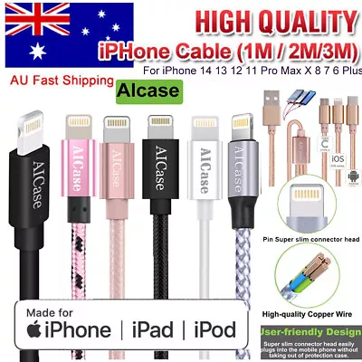 $21.99 • Buy 1m /2m/3m MFI Certified  Data Sync Cable For Apple Charger IPhone 14 13 12  IPad