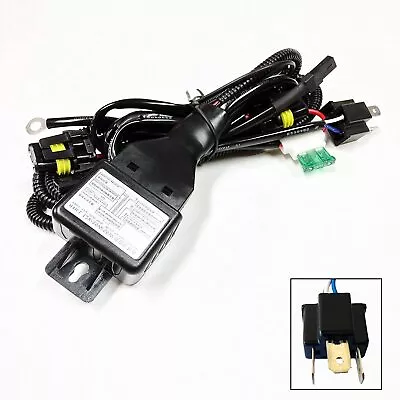 NEW H4 9003 Bi-Xenon HID Relay Harness 35W 55W Dual H/L Wiring Controller + Fuse • $10.49