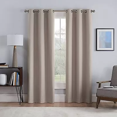 Set Of 2 (84 X37 ) Talisa Absolute Zero And Draft Blocker Blackout Curtain • $19.99