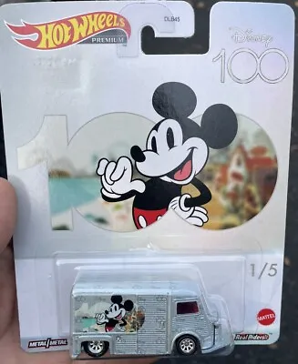 Set Of Two Hot Wheels Premium Disney 100 Mickey Mouse  On Side Of Van! • $18