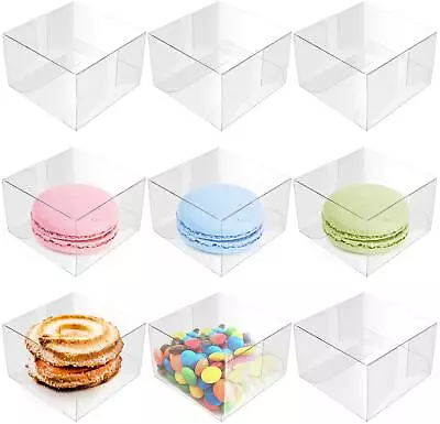 Nicunom Plastic Favor Bakery Candy Containers Clear Macaron Boxes • $22.86