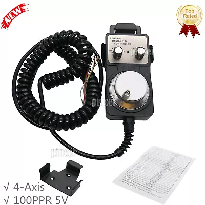 TM1469 4-Axis Manual Pulse Generator MPG CNC Handwheel 100PPR 5V Universal Type • $49.68