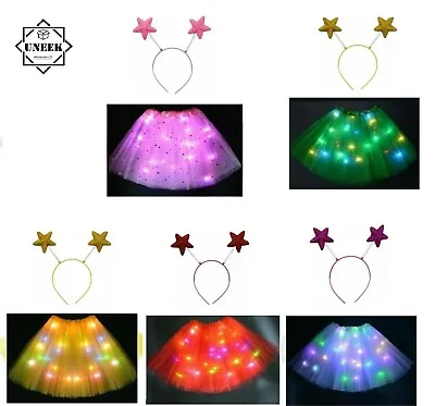 Christmas STAR LIGHT UP TUTU Girls Nativity COSTUME Headbopper Fancy Dress Party • £12.39