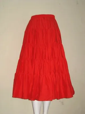 $28.99 • Buy Prairie Skirt Petite 5 Tier Square Dance MALCO MODES 1005 Poly Cotton Colors NWT